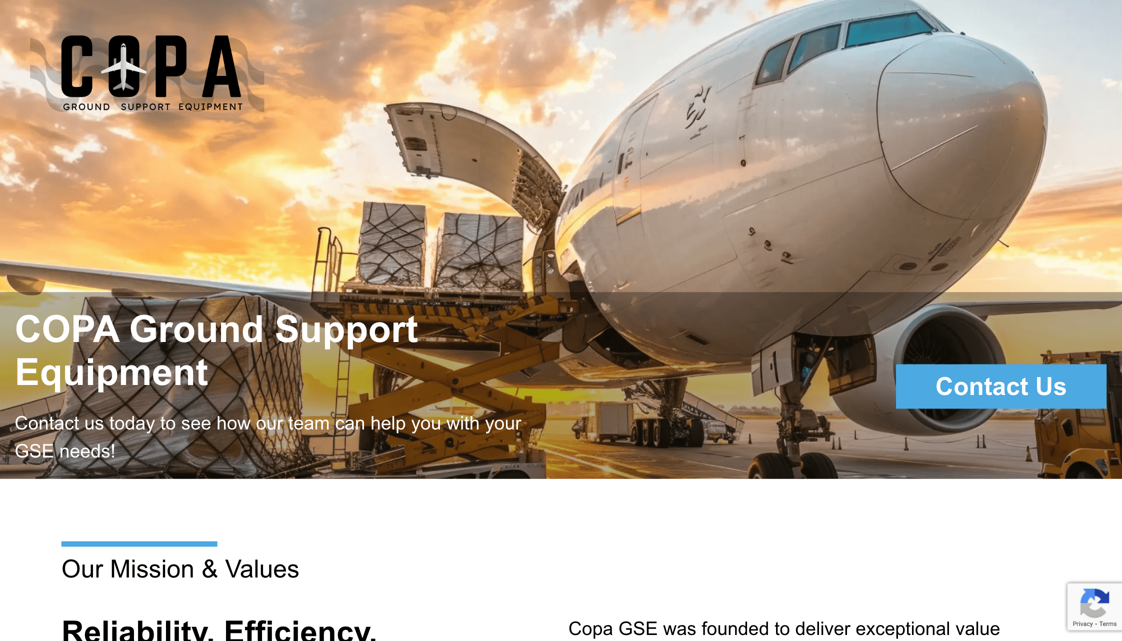 Copa GSE desktop view