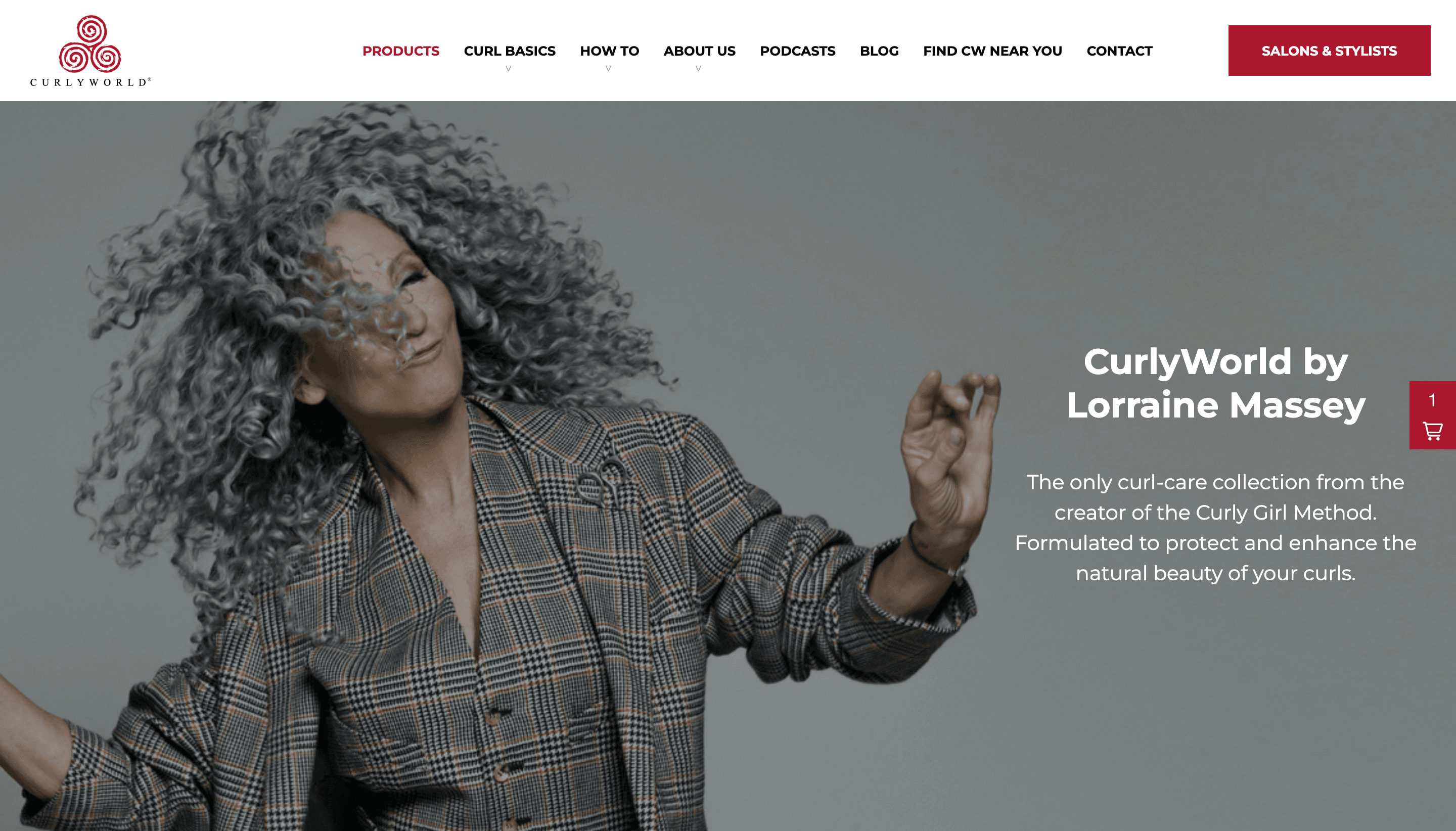 CurlyWorld desktop view