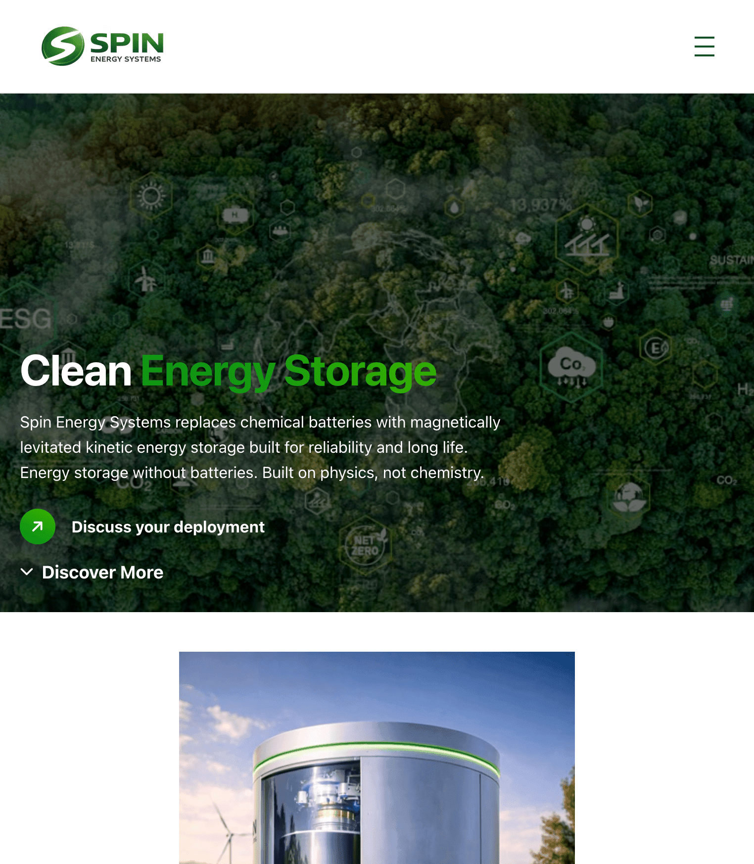 SPIN Energy tablet view