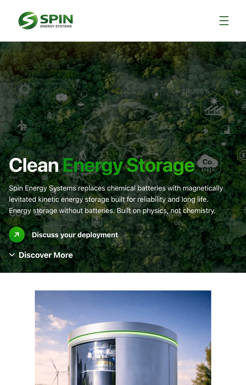 SPIN Energy mobile view