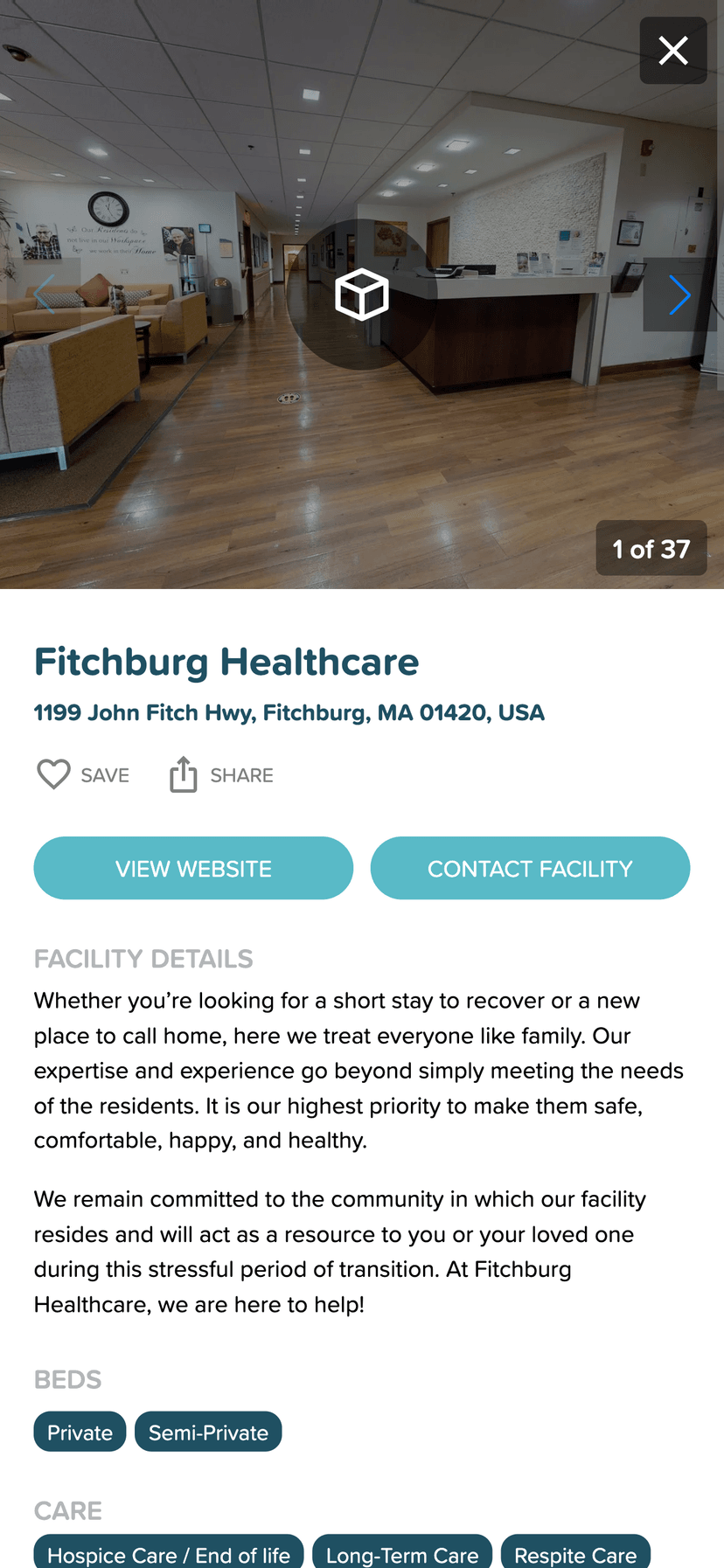 View All Options mobile view